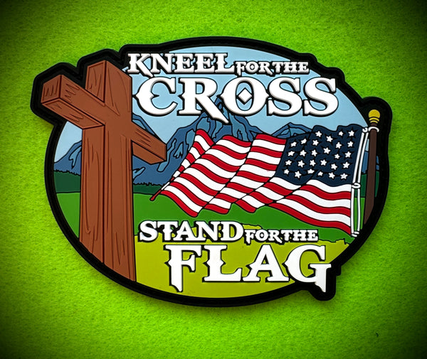 Kneel for the Cross, Stand for the Flag - Patch
