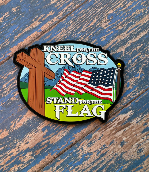 Kneel for the Cross, Stand for the Flag - Patch