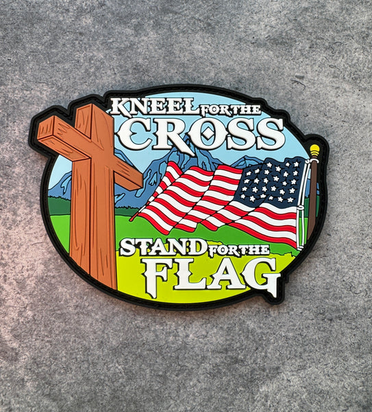 Kneel for the Cross, Stand for the Flag - Patch