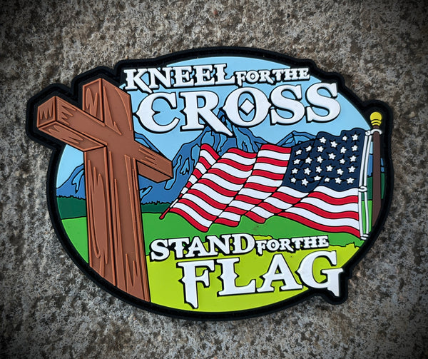 Kneel for the Cross, Stand for the Flag - Patch