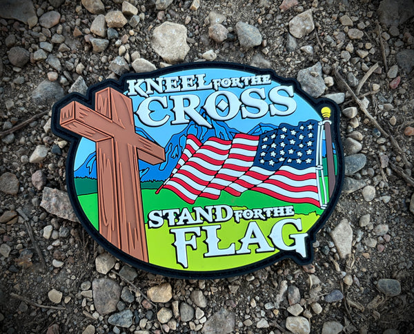 Kneel for the Cross, Stand for the Flag - Patch