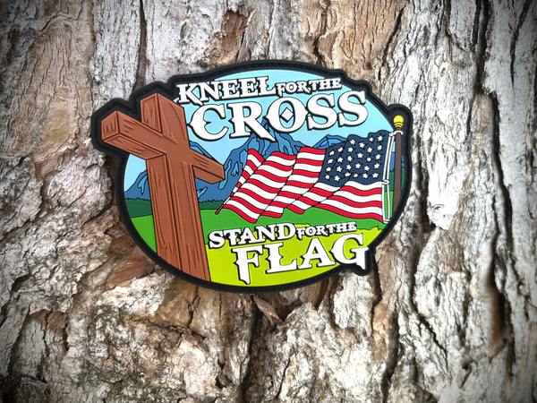 Kneel for the Cross, Stand for the Flag - Patch