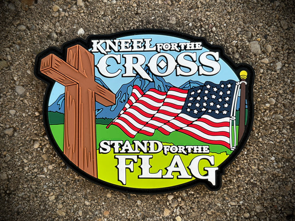 Kneel for the Cross, Stand for the Flag - Patch