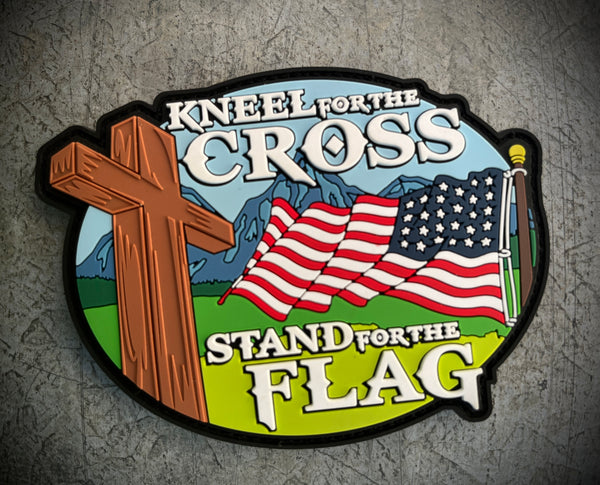 Kneel for the Cross, Stand for the Flag - Patch