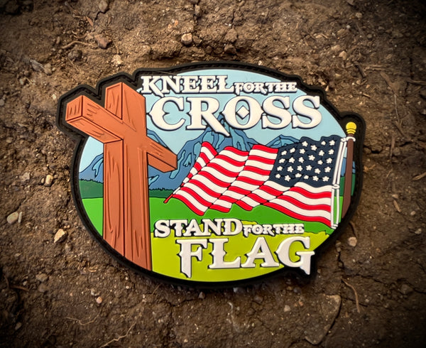 Kneel for the Cross, Stand for the Flag - Patch