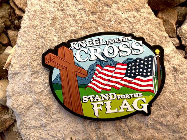 Kneel for the Cross, Stand for the Flag - Patch