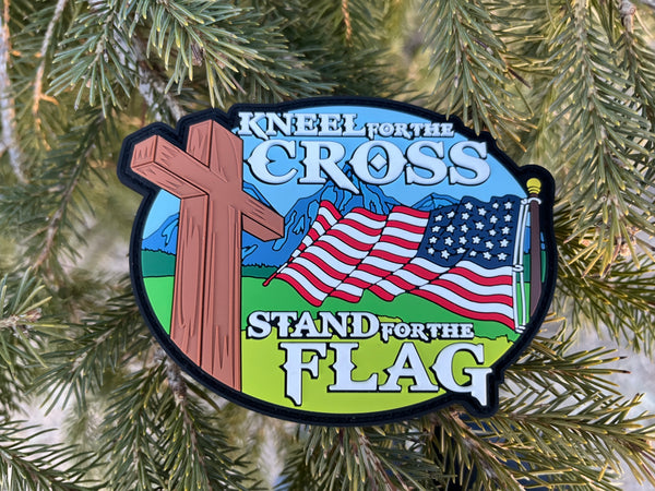 Kneel for the Cross, Stand for the Flag - Patch