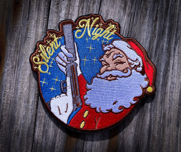 Silent Night Santa - Embroidered Patch