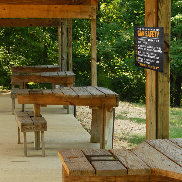 Rules of Gun Safety - Aluminum Sign