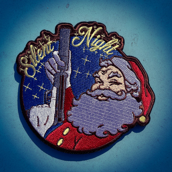 Silent Night Santa - Embroidered Patch