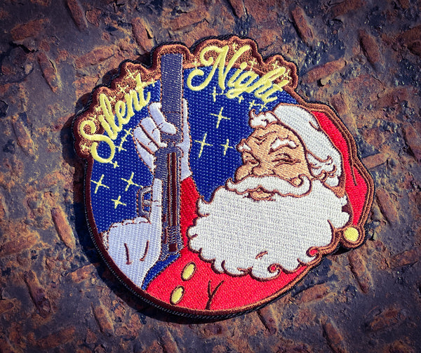 Silent Night Santa - Embroidered Patch