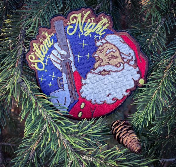 Silent Night Santa - Embroidered Patch