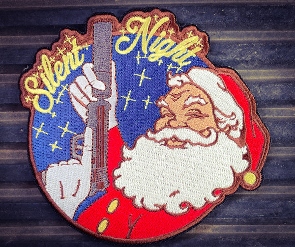 Silent Night Santa - Embroidered Patch