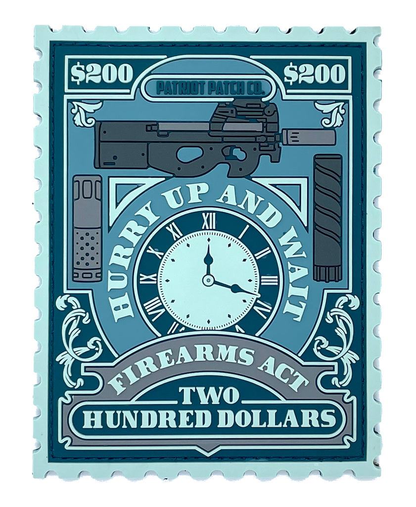 Hurry up and Wait! Tax Stamp - Patch