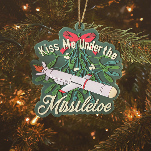 Patriot Patch Co. - Kiss Me Under The Missiletoe - Christmas Ornament