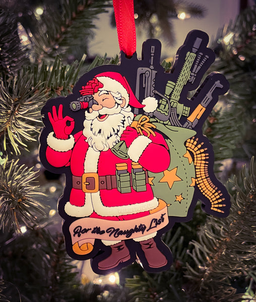 Patriot Patch Co. - Tactical Santa Naughty List - Christmas Ornament