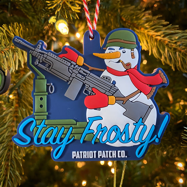 Patriot Patch Co. - Stay Frosty Heavy Tactical Snowman - Christmas Ornament