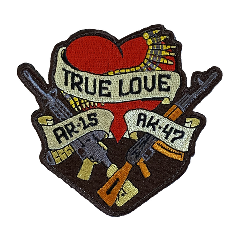 True Love: AR-15 & AK-47 - Embroidered Patch