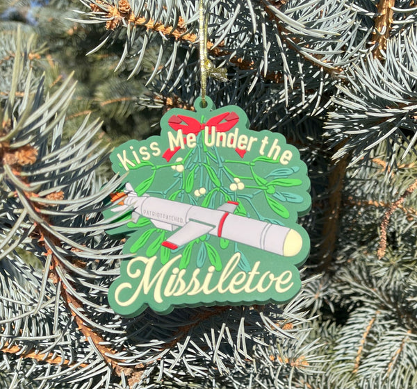 Patriot Patch Co. - Kiss Me Under The Missiletoe - Christmas Ornament