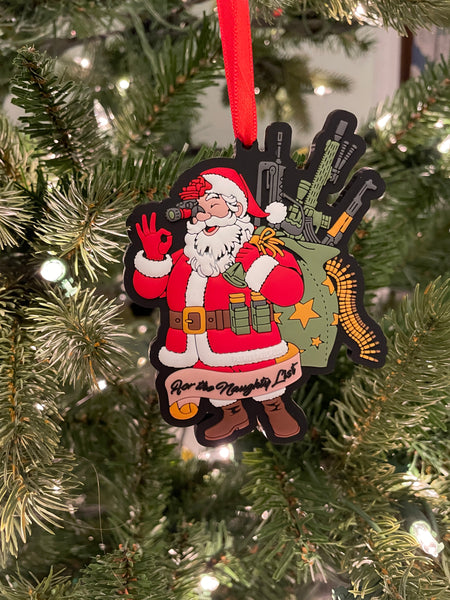 Patriot Patch Co. - Tactical Santa Naughty List - Christmas Ornament