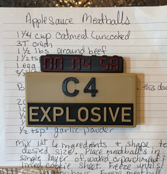 Stargate C4 Explosive Refrigerator Magnet - C4 Block Prop Replica - Made in USA
