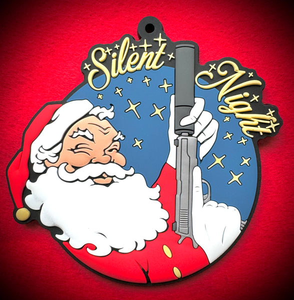 Patriot Patch Co. - Santa Silent Night - Silencer Santa- Christmas Ornament