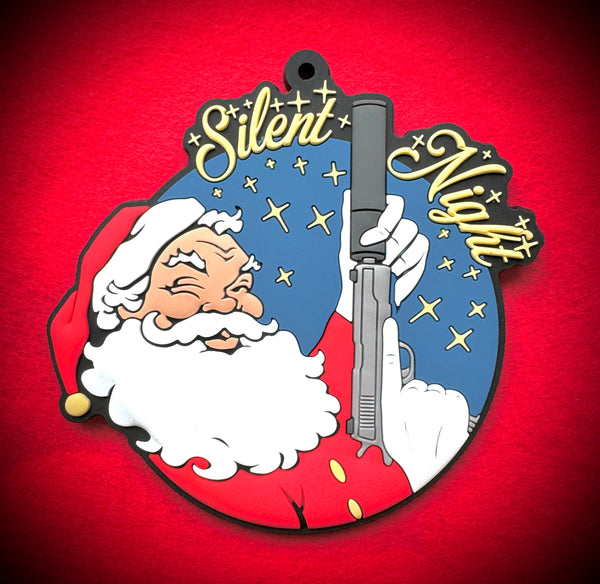 Patriot Patch Co. - Santa Silent Night - Silencer Santa- Christmas Ornament