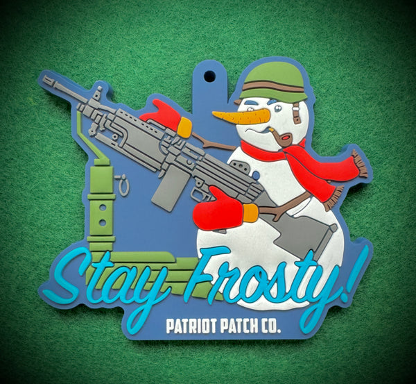 Patriot Patch Co. - Stay Frosty Heavy Tactical Snowman - Christmas Ornament