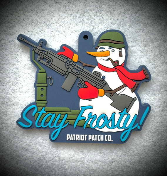 Patriot Patch Co. - Stay Frosty Heavy Tactical Snowman - Christmas Ornament