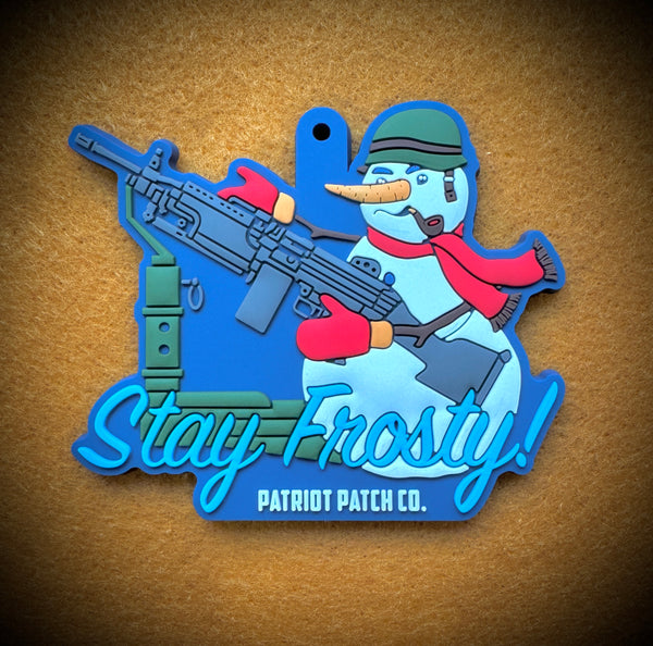 Patriot Patch Co. - Stay Frosty Heavy Tactical Snowman - Christmas Ornament