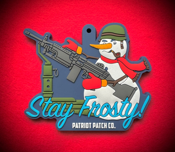 Patriot Patch Co. - Stay Frosty Heavy Tactical Snowman - Christmas Ornament