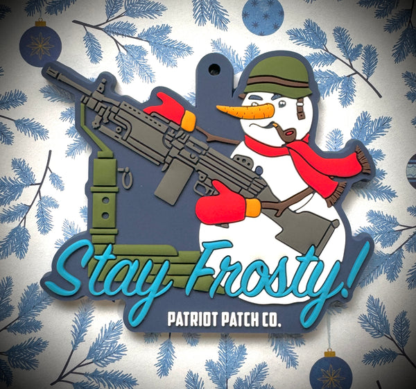 Patriot Patch Co. - Stay Frosty Heavy Tactical Snowman - Christmas Ornament