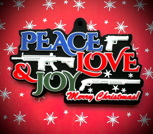 Patriot Patch Co. - Tactical Peace Love Joy - Christmas Ornament