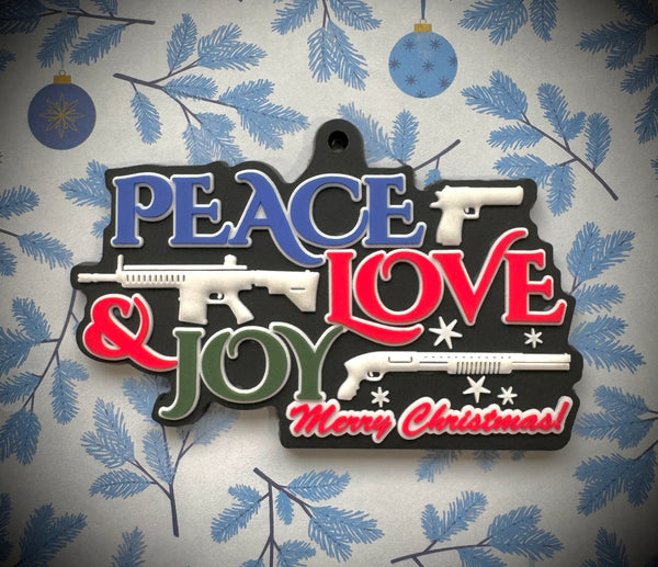 Patriot Patch Co. - Tactical Peace Love Joy - Christmas Ornament