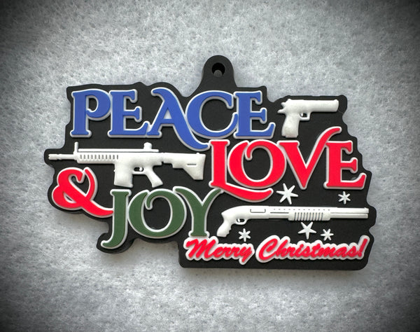 Patriot Patch Co. - Tactical Peace Love Joy - Christmas Ornament