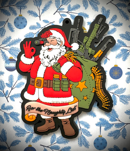 Patriot Patch Co. - Tactical Santa Naughty List - Christmas Ornament