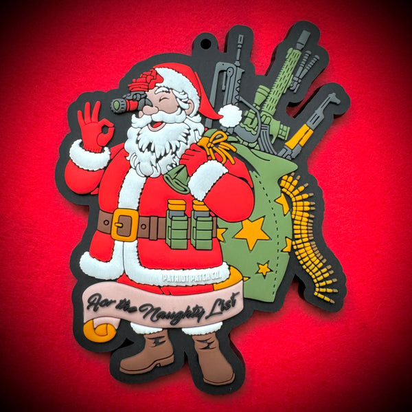 Patriot Patch Co. - Tactical Santa Naughty List - Christmas Ornament