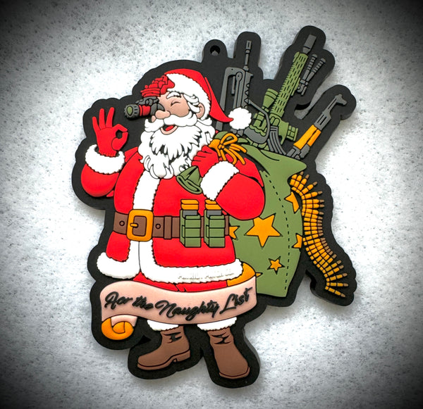 Patriot Patch Co. - Tactical Santa Naughty List - Christmas Ornament