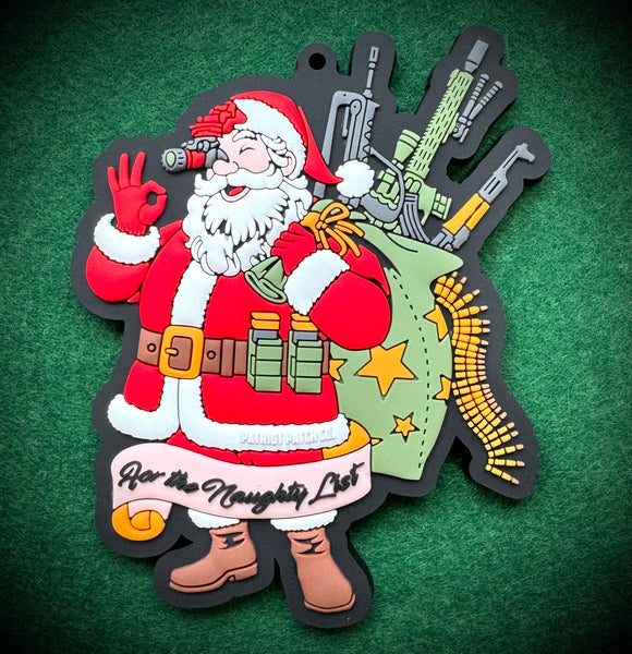 Patriot Patch Co. - Tactical Santa Naughty List - Christmas Ornament