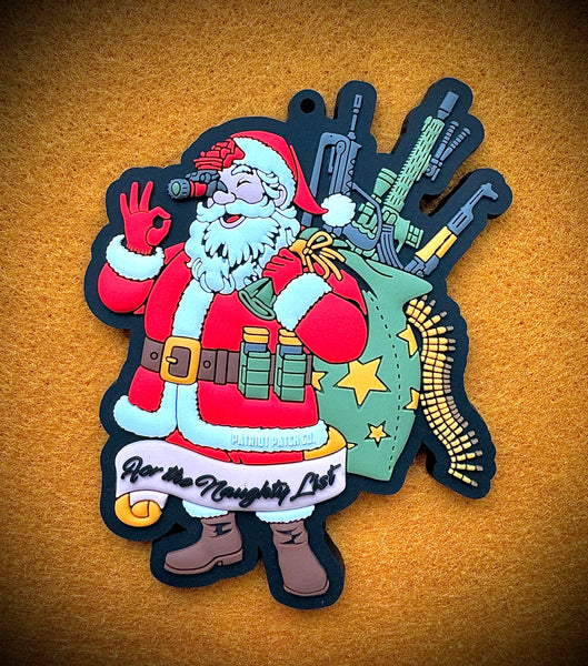 Patriot Patch Co. - Tactical Santa Naughty List - Christmas Ornament