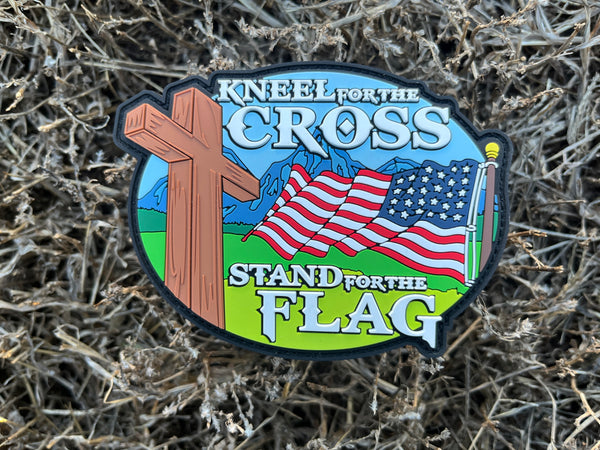 Kneel for the Cross, Stand for the Flag - Patch