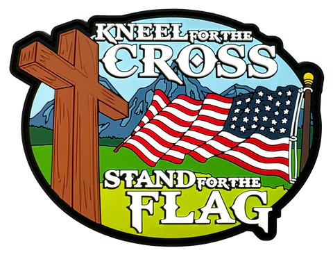Kneel for the Cross, Stand for the Flag - Patch