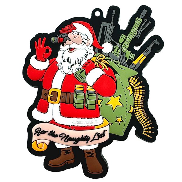 Patriot Patch Co. - Tactical Santa Naughty List - Christmas Ornament