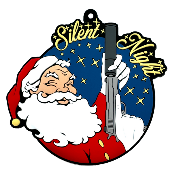 Patriot Patch Co. - Santa Silent Night - Silencer Santa- Christmas Ornament