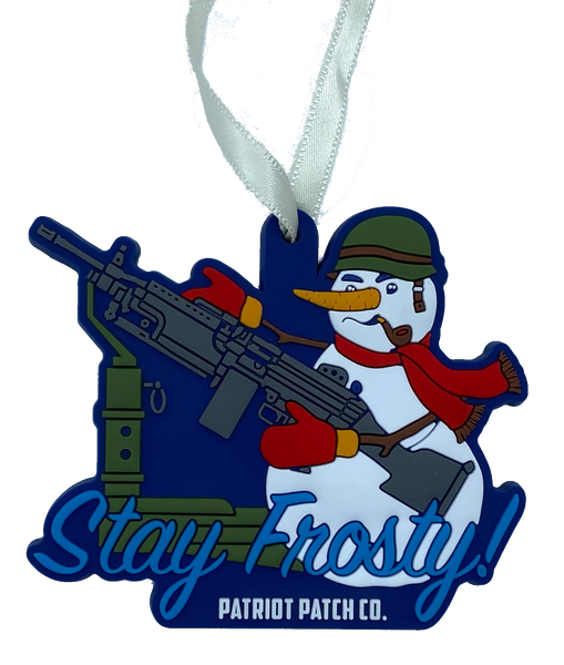 Patriot Patch Co. - Stay Frosty Heavy Tactical Snowman - Christmas Ornament