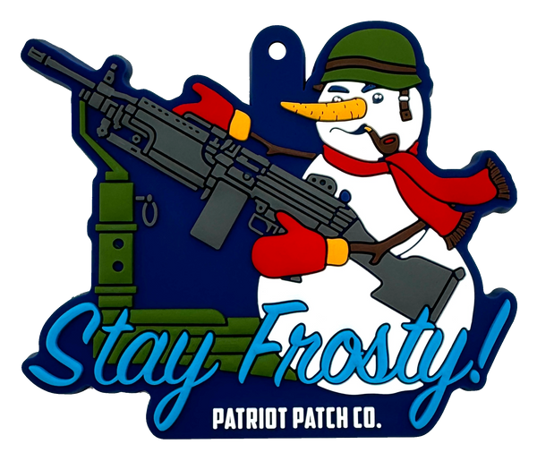 Patriot Patch Co. - Stay Frosty Heavy Tactical Snowman - Christmas Ornament