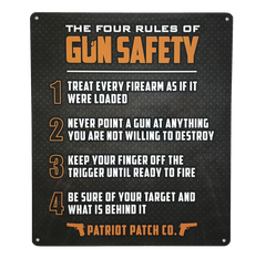 Rules of Gun Safety - Aluminum Sign