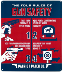 4 Rules of Gun Safety Sign
