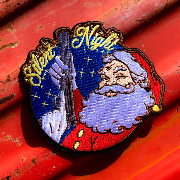 Silent Night Santa - Embroidered Patch