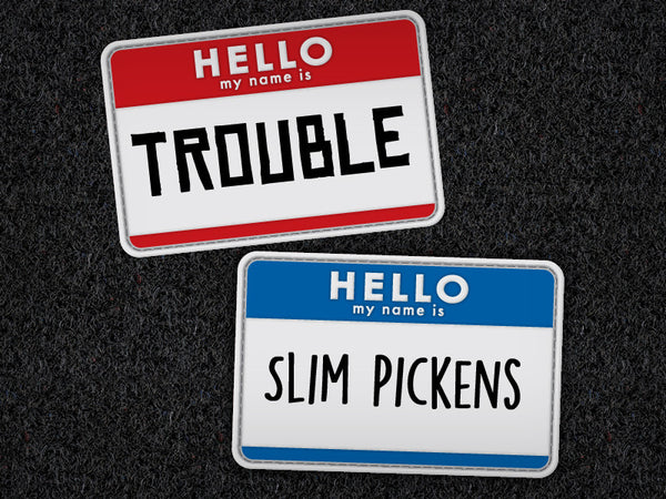 Blank HELLO Name Tags - Patches